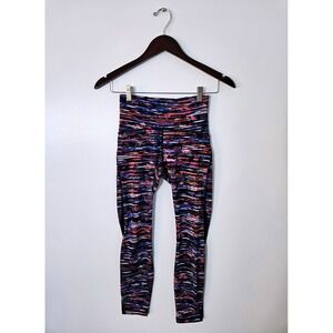 Lululemon High Rise 25 in Leggings Size 4 Ankle Multi Color Abstract Print Tight